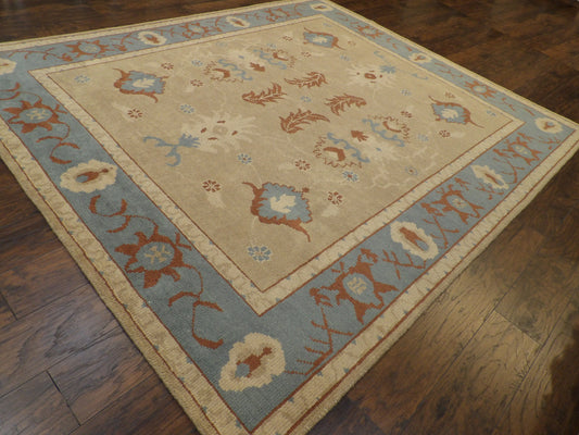 Oushak Tribal Overdye Ziegler Silver Wash 8'0"x10'0" Hand-knotted Rug -w977