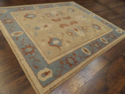 Oushak Tribal Overdye Ziegler Silver Wash 8'0"x10'0" Hand-knotted Rug -w977