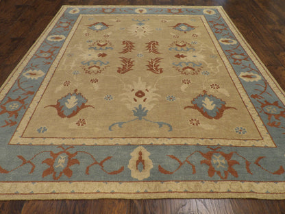 Oushak Tribal Overdye Ziegler Silver Wash 8'0"x10'0" Hand-knotted Rug -w977