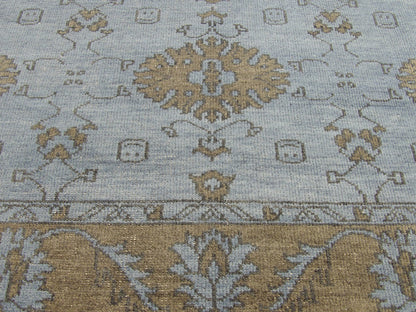 Oushak Tribal Overdye Ziegler Silver Wash 8'0"x10'0" Hand-knotted Rug -w979