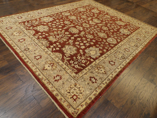 Oushak Chobie Natural-dye 8'0"x10'0" Hand-knotted Rug -w980