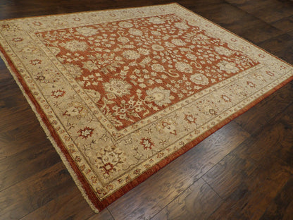 Oushak Chobie Natural-dye 8'0"x10'0" Hand-knotted Rug -w980