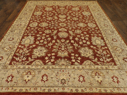 Oushak Chobie Natural-dye 8'0"x10'0" Hand-knotted Rug -w980