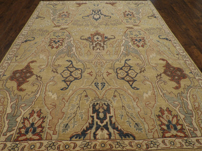 Oushak Ziegler Vintage Antique Wash 8'0"x10'0" Hand-knotted Rug -w981