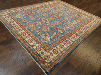 Tribal Super Kazak 8' 0'' x 10' 0'' Hand knotted Rug - w985