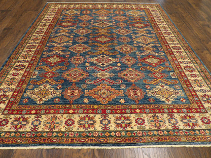 Tribal Super Kazak 8' 0'' x 10' 0'' Hand knotted Rug - w985