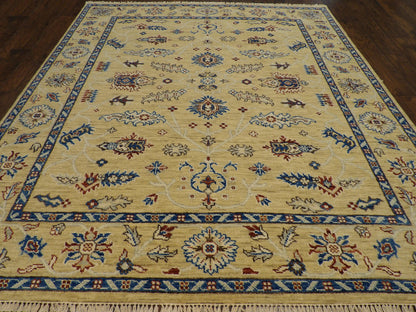Oushak Khorjin Design Silver Wash 8'0"x10'0" Hand-knotted Rug -w988