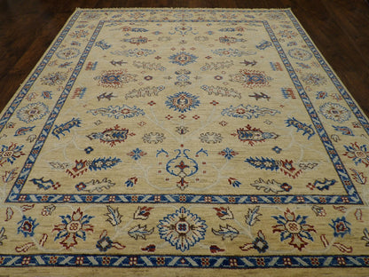 Oushak Khorjin Design Silver Wash 8'0"x10'0" Hand-knotted Rug -w988