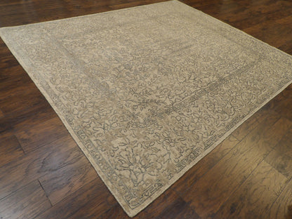 Transitional Abstract Oxidized Broken Design 8'0"x10'0" Hand-knotted Rug -w991