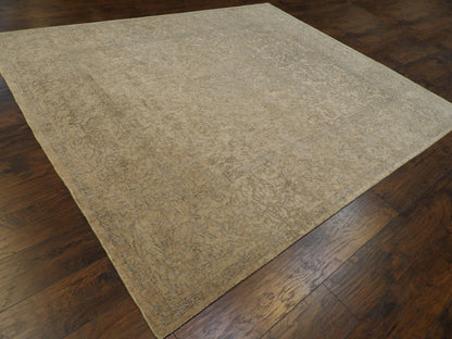 Transitional Abstract Oxidized Broken Design 8'0"x10'0" Hand-knotted Rug -w991