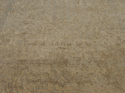 Transitional Abstract Oxidized Broken Design 8'0"x10'0" Hand-knotted Rug -w991