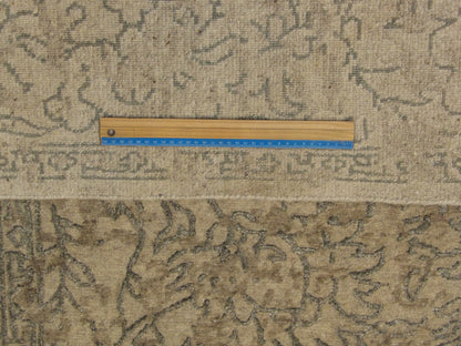 Transitional Abstract Oxidized Broken Design 8'0"x10'0" Hand-knotted Rug -w991