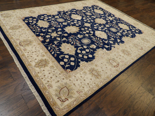 Agra Chobie Antique Wash 8'0" x 10'1" Hand knotted Wool Rug - w997