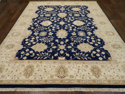 Agra Chobie Antique Wash 8'0" x 10'1" Hand knotted Wool Rug - w997