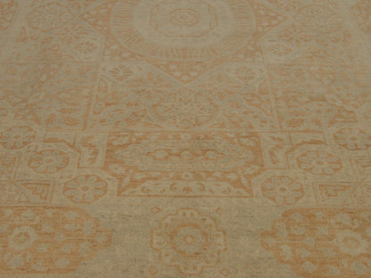 Oushak Mamluk White Wash 8'0"x10'0" Hand-knotted Rug -w998