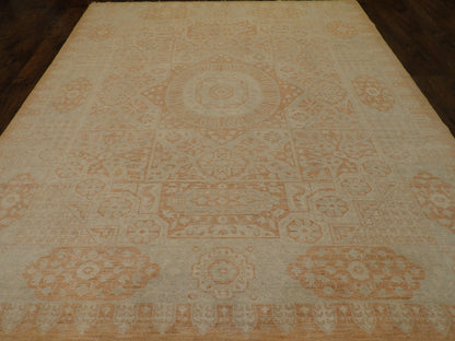 Oushak Mamluk White Wash 8'0"x10'0" Hand-knotted Rug -w998