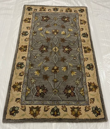 Traditional Wool Hand Knotted Rug Grey 3x5  -EB-01