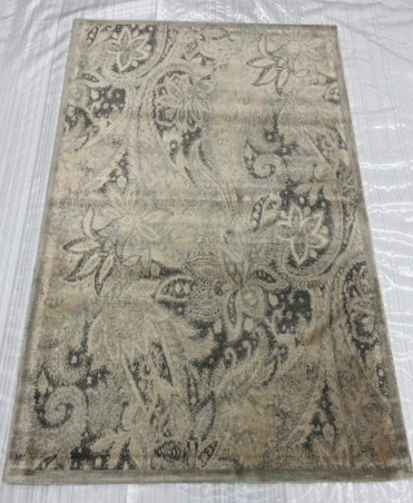 Modern Wool Hand Knotted Rug Silver 3x5  -EB-08